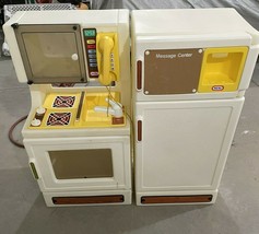 Vintage Little Tikes Kitchen Child Size and Fridge w phone microwave set - $475.15