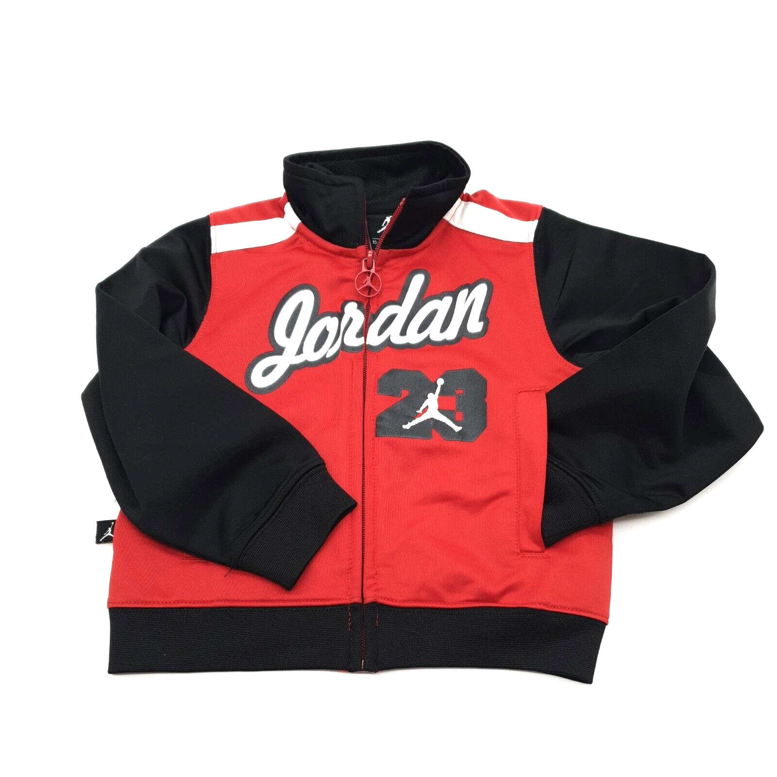 Michael Jordan #23 Boys 2T Long Sleeve Warm Up Jacket Gym Sport Red Clean Play - $18.48