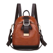 Vintage Backpack  For Women High Quality PU leather School Bag Large Capcity Tra - £29.70 GBP