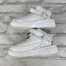 Nike Air Jordan Toddler&#39;s Size 8C White Black Shoes DC4107-100 No Box - £32.40 GBP