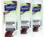 (3 Ct) Suave Essentials Tropical Coconut Extract Vit E Nourishing Shampo... - $22.76