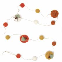 Global Crafts Hand Crafted Wool Felt Pumpkin Garland from Nepal, for Fal... - $21.78