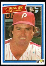 Philadelphia Phillies Steve Carlton Cy Young 1981 Donruss Baseball Card #481 ex+ - £0.39 GBP