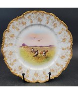 Antique c.1900 T&amp;V France Limoges Luncheon Plate Courting Quail Game Birds - $40.60 CAD