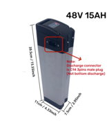 48V 15Ah E-BIKE BATTERY Lithium li-ion BMS Electric Bicycle Scooter Powe... - $188.06