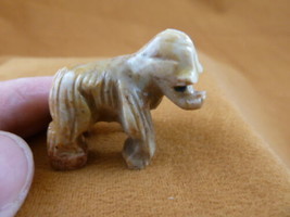 (Y-GOR-12) GORILLA APE tan SOAPSTONE figurine stone carving I love goril... - $8.59