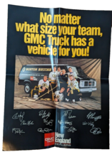 Poster Boston Bruins team GMC Truck New England Dealers printed signatur... - £7.90 GBP