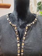 Ruby Rd. Women Black Polyester Single Breasted Long Sleeve Jacket Blazer Size 14 - £22.31 GBP