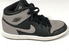 2017 Nike Air Jordan 1 High Shadow Sz 2Y AQ2664-013 Grey Black White Youth Shoe - $123.74