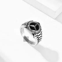 Mercedes Benz ring, 925 sterling silver, latest design 3d, Mercedes man's ring - £56.48 GBP