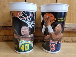 LOT OF 2 McDONALD&#39;S 1995 NBA Looney Tunes 32oz Collectors Cups KEMP and ... - $15.83