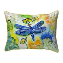 Betsy Drake Dragonfly&#39;s Garden Small Pillow 11x14 - £39.56 GBP