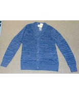 Mens Sweater Cardigan Urban Pipeline Navy Marled Long Sleeve Button Up-s... - £20.05 GBP