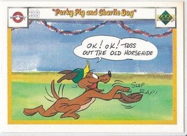 N) 1990 Upper Deck Looney Tunes Comic Ball Card #38/53 Porky Pig and Charlie Dog - £1.53 GBP