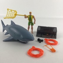 Animal Planet Action Figure Playset Chomping Shark Deep Sea Diver Net Toy  - £27.36 GBP