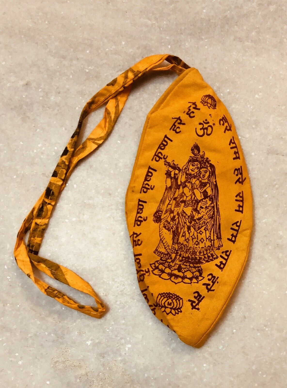 GOMUKHI GOMUKH JAAP JAPA BAG FOR MANTRA MEDITATION ROSARY HINDU YOGA FRE... - $9.69