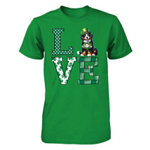 Love Bernese Mountain Dog Tshirt Shamrock Clover St Patrick&#39;s Day Dogs L... - $16.88+