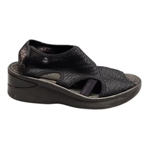 Bzees Spirit Slingback Wedge Sandals Women 8.5M Black Orthopedic Comfort... - £20.46 GBP