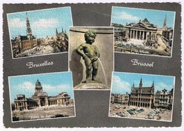 Postcard Brussels Belgium Bruxelles Multi View - $2.75