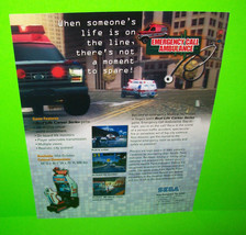 Emergency Call Ambulance Arcade FLYER Original Video Game Artwork Vintag... - £19.42 GBP