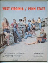 West Virginia Vs Penn State Ncaa Football Game PROGRAM-10/30/1971-BOWDEN-vf - £69.46 GBP