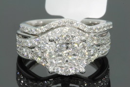 14k White Gold Finish 3 Ct Round Simulated Diamond Engagement Wedding Ri... - $94.90
