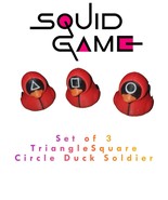 Squid Games Ducks Desk Table Top Décor Trooper Soldier Circle, Square, T... - $27.16 CAD