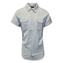 Kenneth Cole Men&#39;s White Shirt Triangle Dotted 2 Pockets Woven S/S (S04) - £16.11 GBP