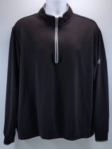 B) Adidas Men Quarter Zip Lightweight Black Polyester Pullover 2XL - $14.84
