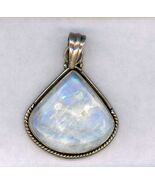 Pierre de Lune Pendentif Montés en Argent Cadre Avec Triangulaire Design... - $698.17 MXN