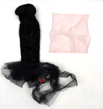 Vintage Barbie Solo in the Spotlight 982 Black Sequin Dress Pink Scarf - £16.24 GBP