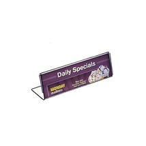 Azar 2 1/2&quot; x 8 1/2&quot; Horizontal Nameplate Acrylic Sign Holder 10/Pack 11... - £53.24 GBP