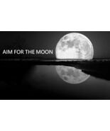 OFFICE DESKTOP WORK HOME SUCCESS MOTIVATION AIM FOR THE MOON GIFT PHOTO - $177.65 MXN