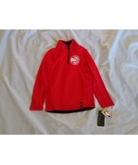 NBA Kids Boy Atlanta Hawks Long Sleeve Half-zip Sweatshirt Red M(5-6) - £17.44 GBP