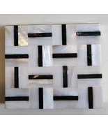 Marhill Vintage Mother Of Pearl Cosmetic Mirror Compact Case Square - $29.69