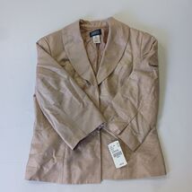 Adrianna Papell Petite RN#59782 Women's Taupe Silk Blend Blazer Jacket S... - $49.49