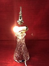 Hand Cut Vintage 13” Desk Lamp 24% Lead Clear Crystal - Yugoslavia BOTTO... - $34.65