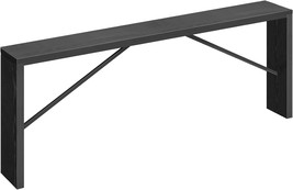 Console Table, 78.7&quot; Long Sofa Table Behind Couch, Narrow, Black Cthb20801 - $142.96