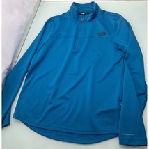 The North Face FlashDry Men Pullover Shirt 1/4 Textured Blue Small S - $19.77