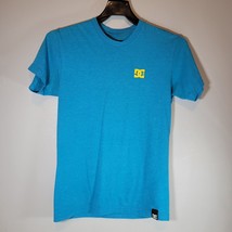 DC Shoes Mens Shirt Small Blue with Yellow Logo Short Sleeve Casual  - £10.24 GBP