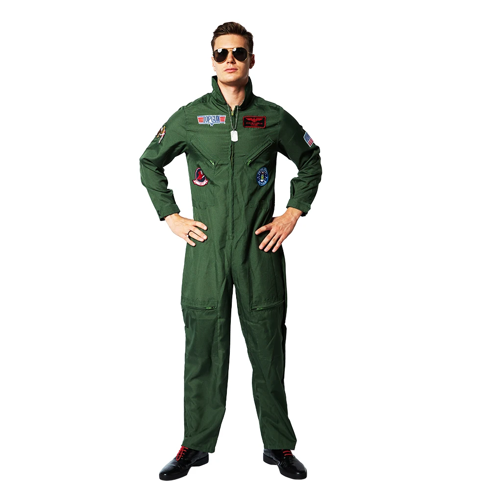 Eraspooky Top  Movie Cosplay  Airforce Uniform  Costumes For Men Adult Army Gree - £90.27 GBP