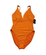 Kate Spade Swimsuit Womens XL Orange Scalloped Pique Textured One Piece ... - €38,05 EUR