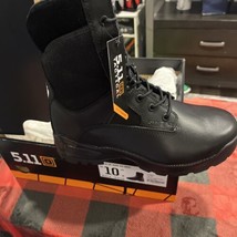 5.11 ATAC Shield 8&quot; Boots Side Zip Safety Toe Black NEW Men&#39;s 10.5 Wide - $84.99