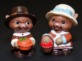 Salt &amp; Pepper Shakers Funny Squirrel Plastic Vintage Hong Kong - $7.91