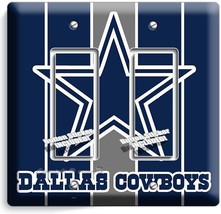 Dallas Cowboys Football Team Stripes 2 Gfci Light Switch Wall Plate Sport Decor - £12.74 GBP