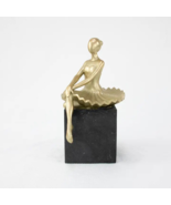 Gold Leaf Seated Ballet Sculpture - $188.97 CAD+