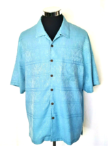 Jamaica Jaxx Island Casual Silk Shirt Mens Size XL Blue Aloha Hawaiian Tropical - £17.31 GBP