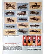 AUTOLITE SPARK PLUGS - Model T - Men who built these - 1961 Vintage Prin... - $15.35 CAD