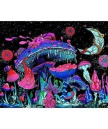 Tapestry Wall Hanging Drippy Mushroom Flying Eyeball 5 ft x 4 ft Home Decor - €15,74 EUR