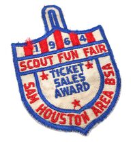 Vtg 1964 Scout Fun Fair Ticket Sales Sam Houston Boy Scout of America Ca... - $10.81 CAD